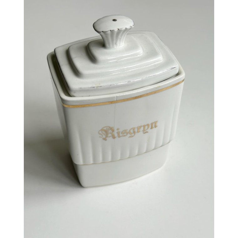 Svensk fajance, kkkenkrukke: risgryn