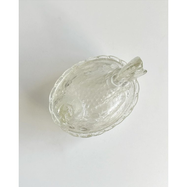 Clear glass, chicken