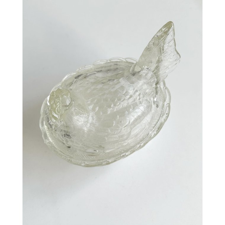 Clear glass, chicken