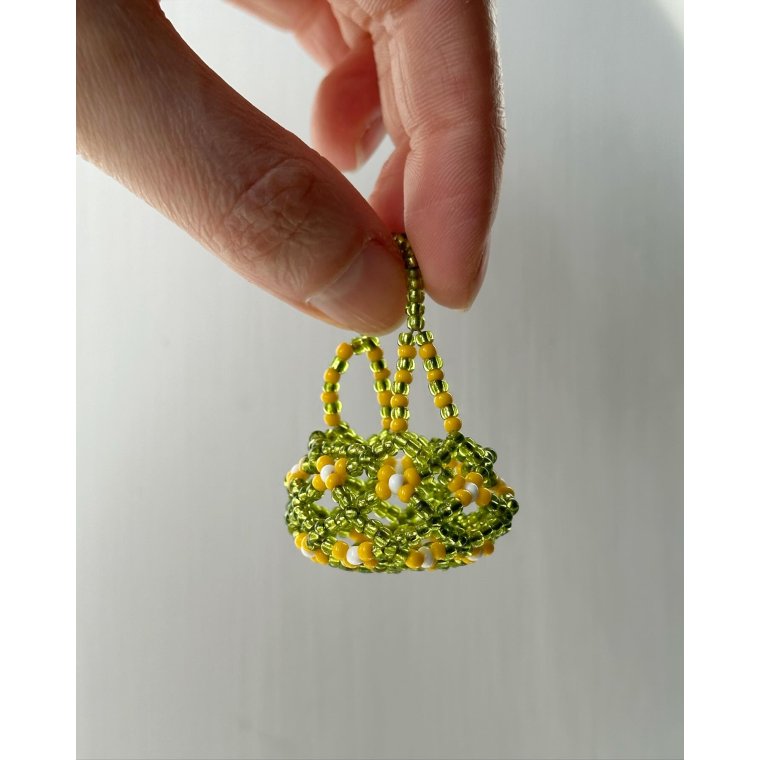 Pearl-stitched basket