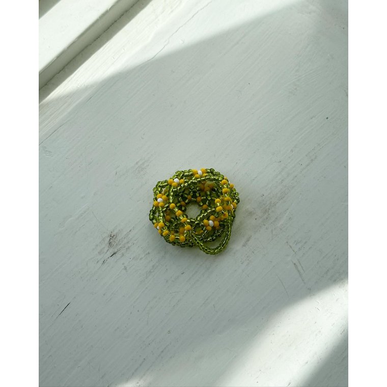 Pearl-stitched basket