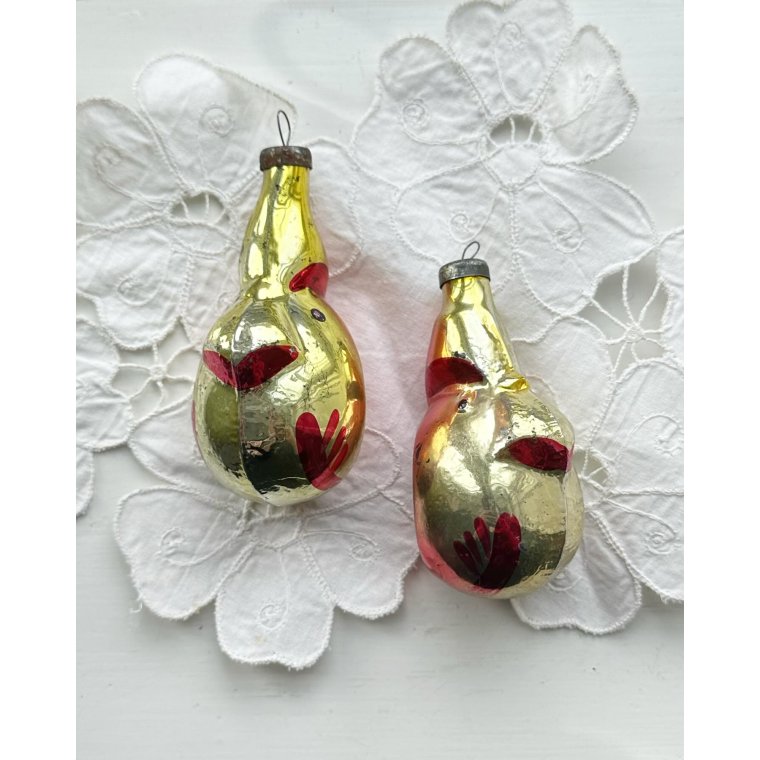 Glasophng, grafiske kyllinger, 2 stk samlet