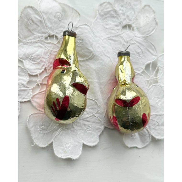 Glasophng, grafiske kyllinger, 2 stk samlet