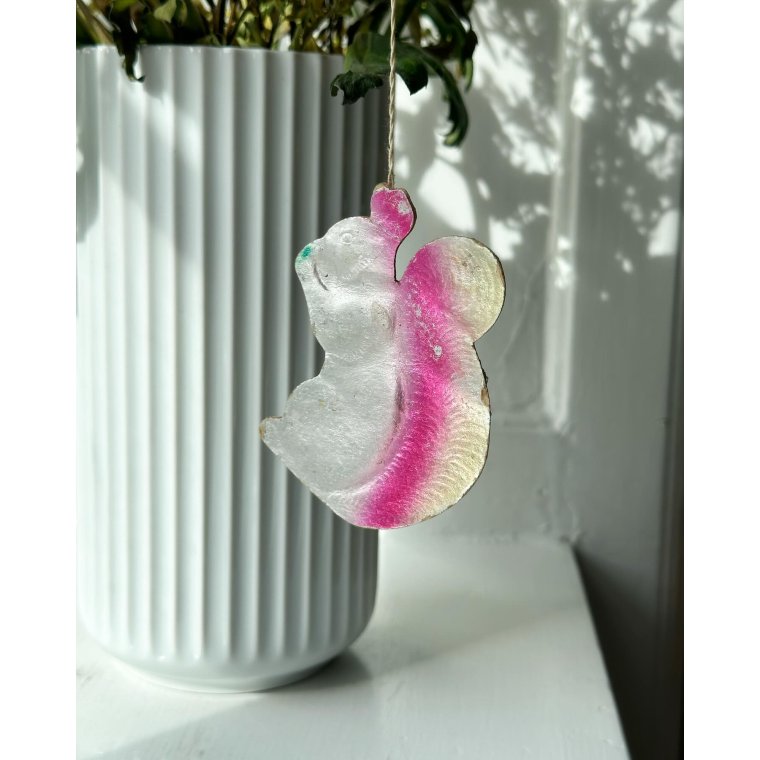 Soviet cardboard ornament, squirrel