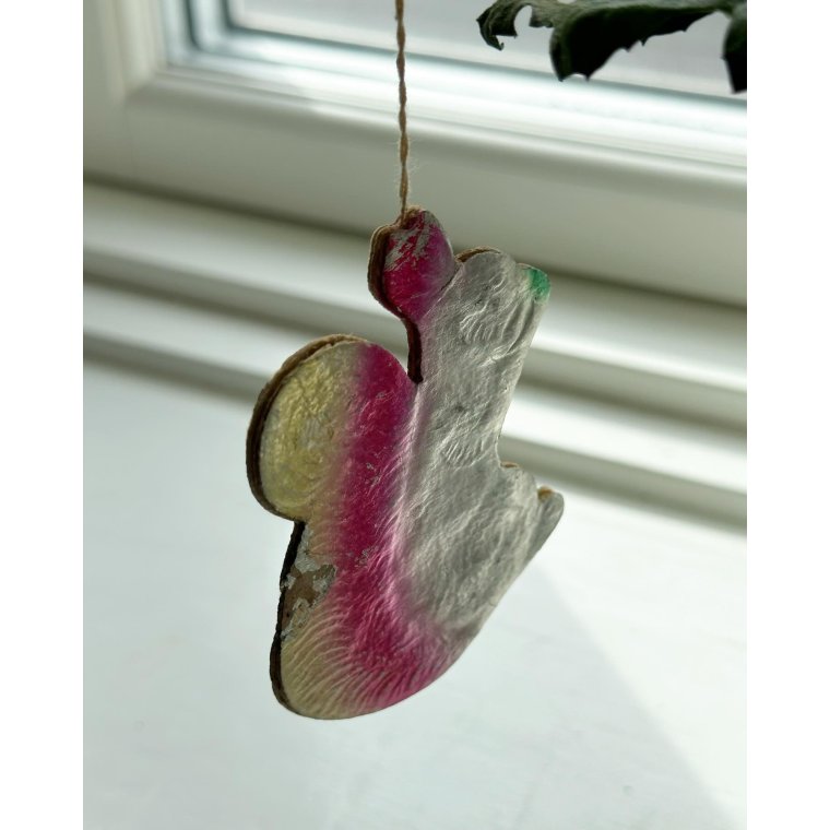 Soviet cardboard ornament, squirrel