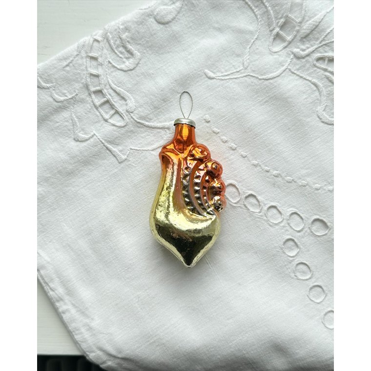 Vintage glaspynt, hane, orange