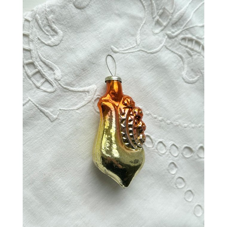 Vintage glaspynt, hane, orange