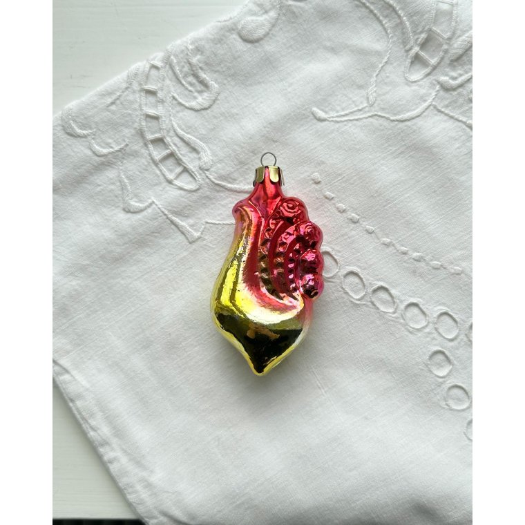 Vintage glaspynt, hane, pink