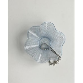 Light blue glass dish, NB