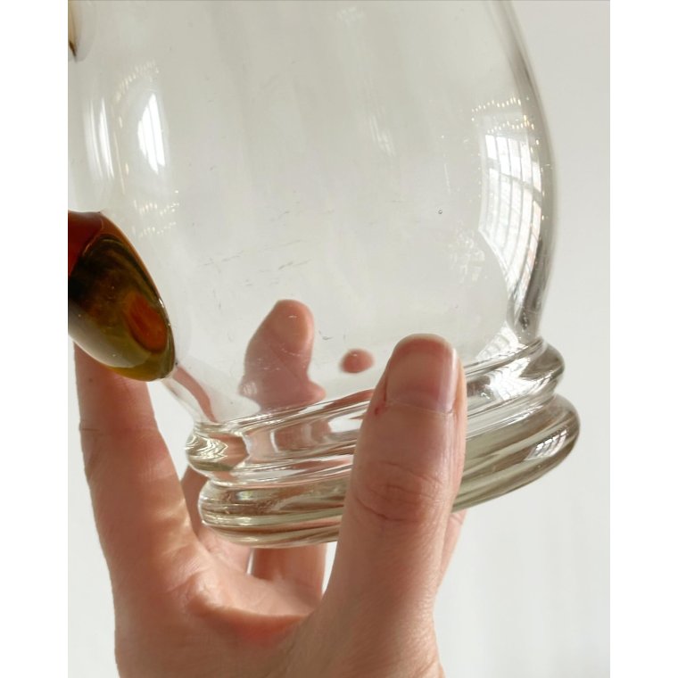 Glaskande m ravfarvet hank