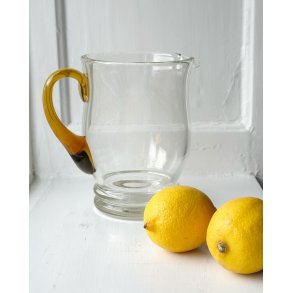 Glass jar w amber handle