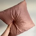 Pillow, rosy fabric