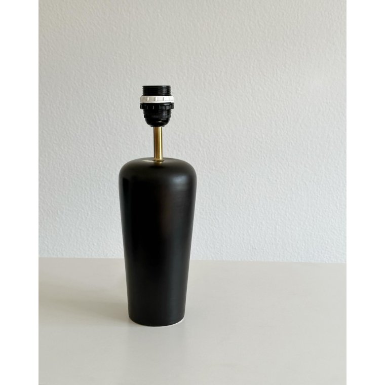 Lampefod m sort, mat glasur