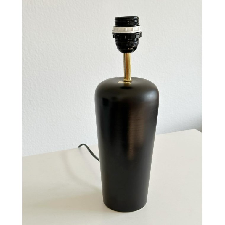 Lampefod m sort, mat glasur