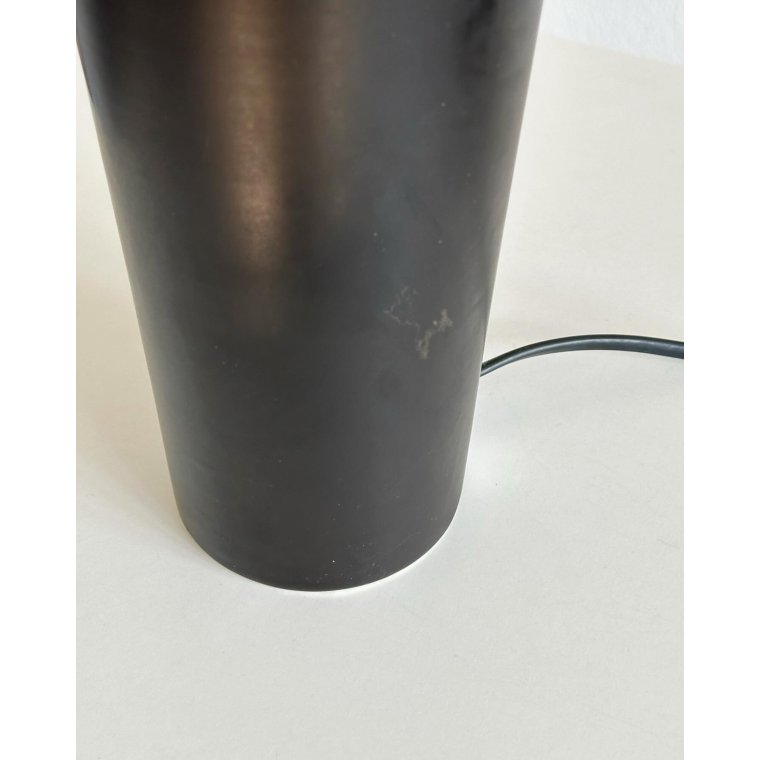 Lampefod m sort, mat glasur