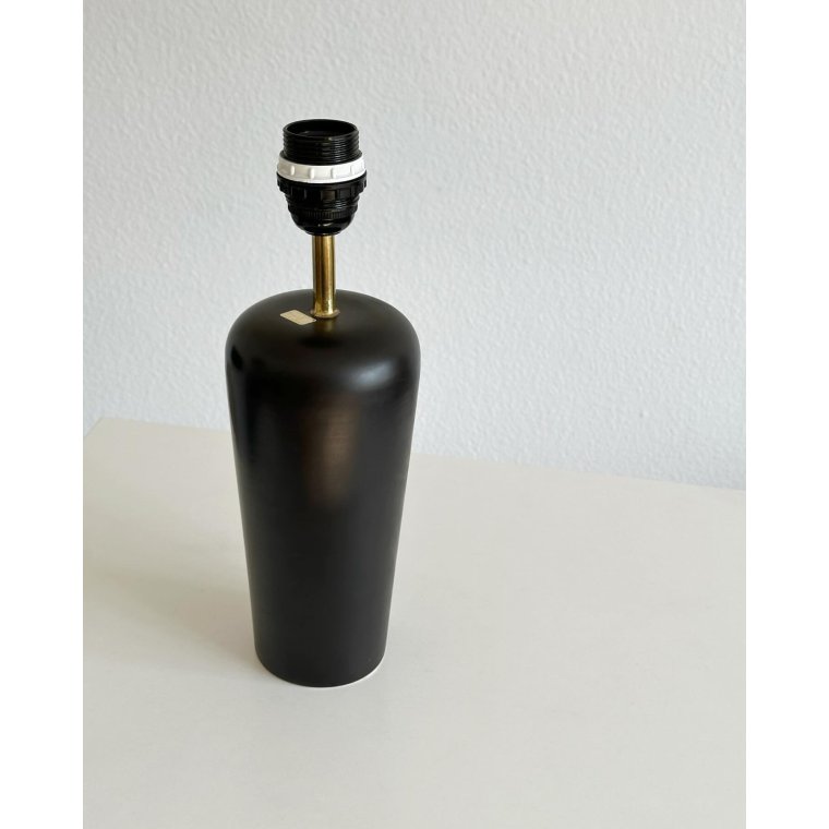 Lampefod m sort, mat glasur