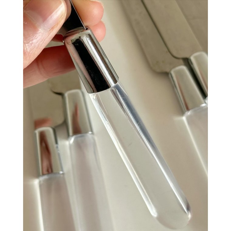 Retroknive, Abert Inox, stl m plast, 6 stk samlet, NB