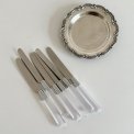 Retroknive, Abert Inox, stl m plast, 6 stk samlet, NB