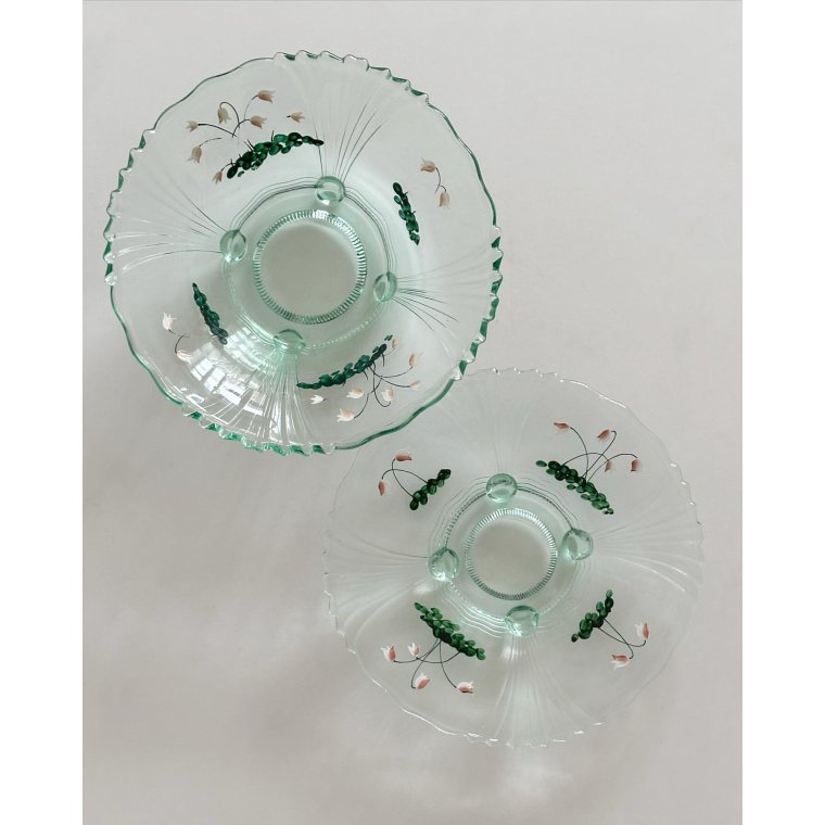 Bowl and platter w decoration, set, NB