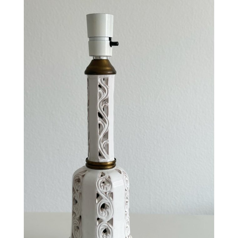 Heiberg table lamp w perforated pattern