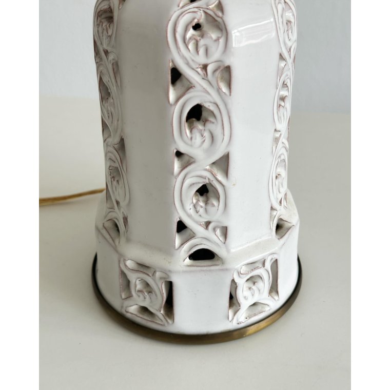 Heiberg table lamp w perforated pattern