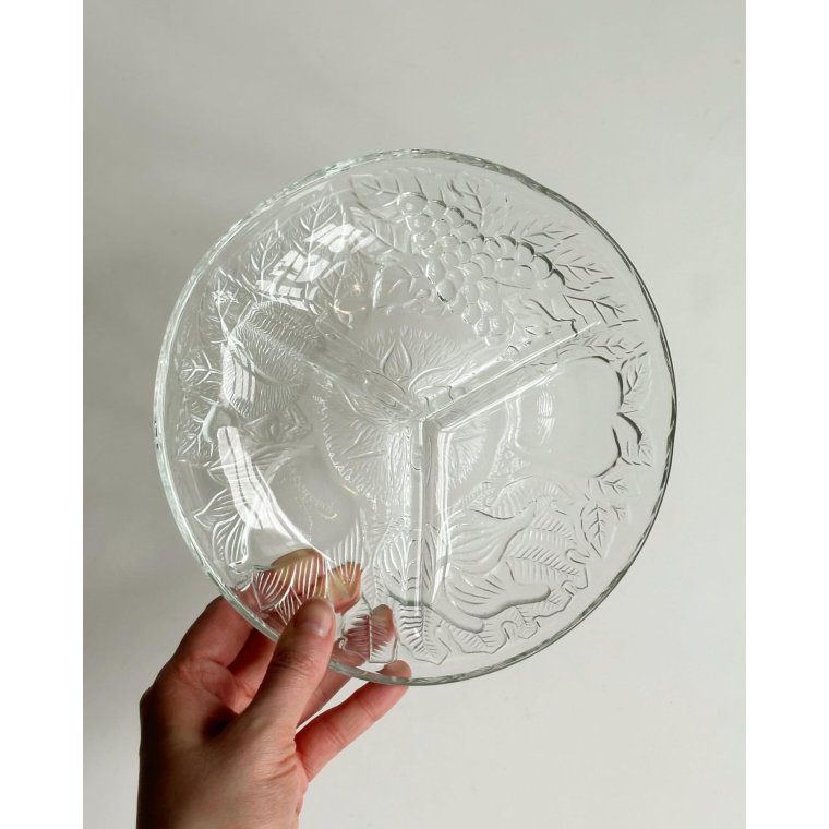 Cabaretfad, klart glas m frugtprg