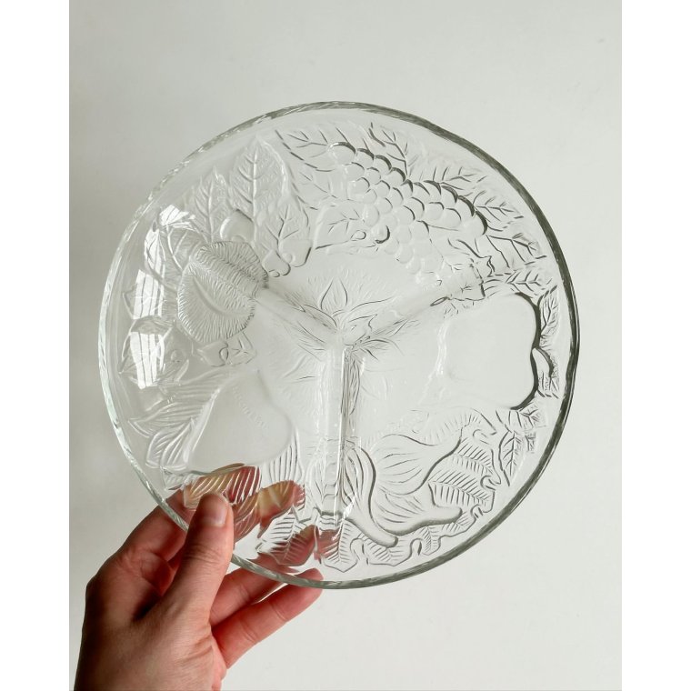 Cabaretfad, klart glas m frugtprg