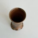 Ceramic cup, brown glaze, sign. 98