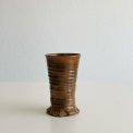 Ceramic cup, brown glaze, sign. 98