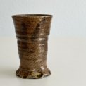 Ceramic cup, brown glaze, sign. 98