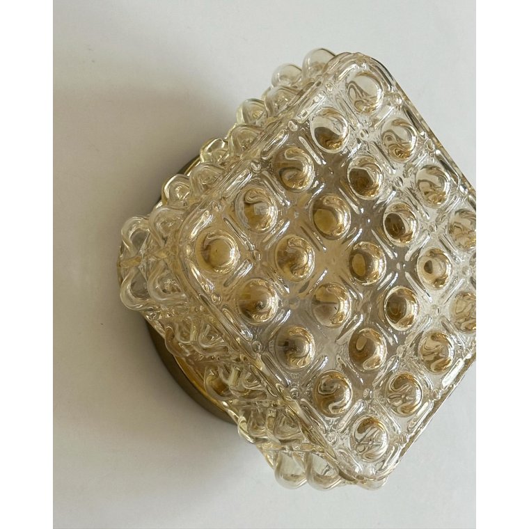 Wall lamp w iridescent glass