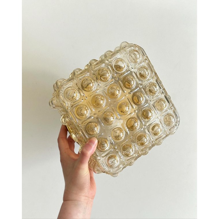 Wall lamp w iridescent glass