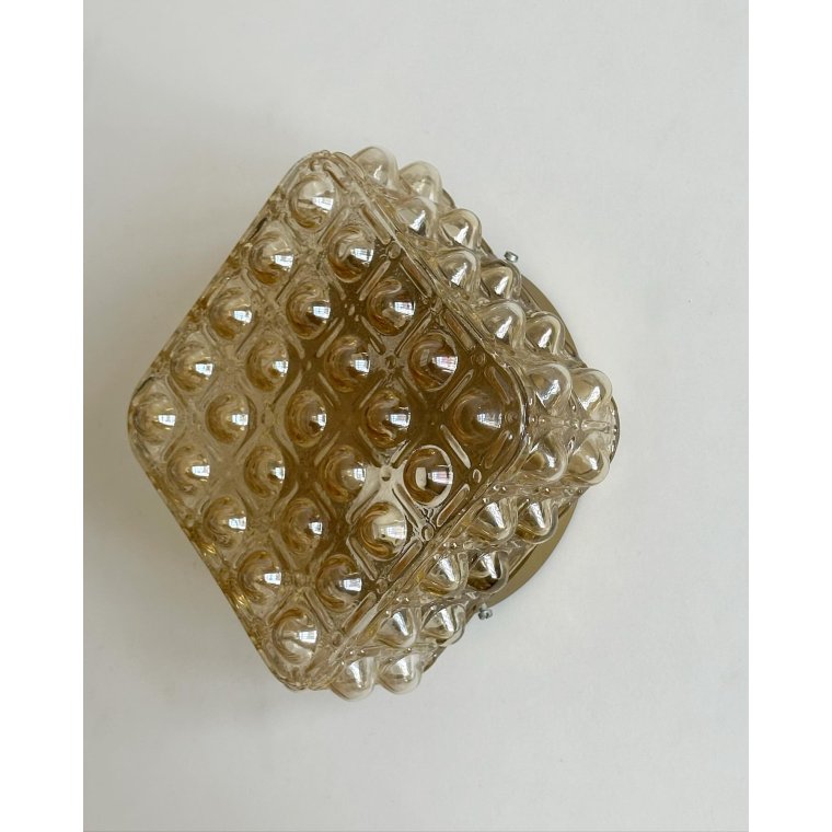 Wall lamp w iridescent glass