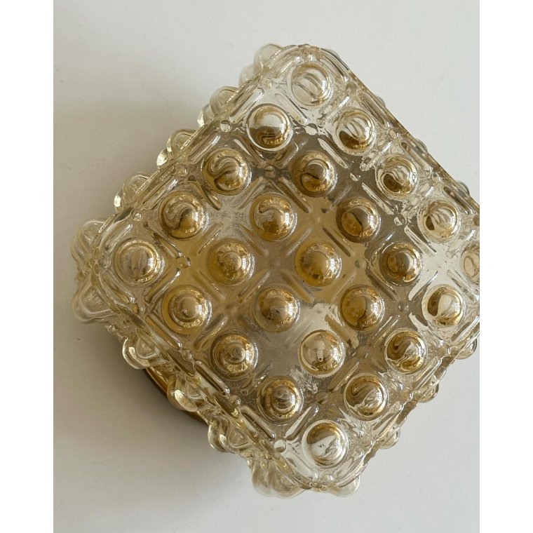 Wall lamp w iridescent glass