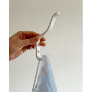 White retro hook, metal