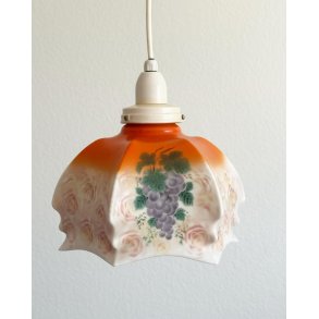 Old pendant, painted opaline glass, NB