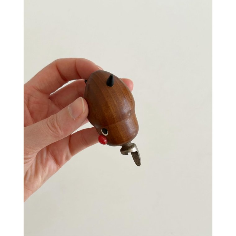 Retro bottle opener, teak