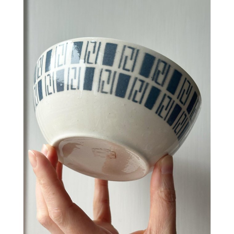 Lille Torgau fajanceskl m blgrt mnster