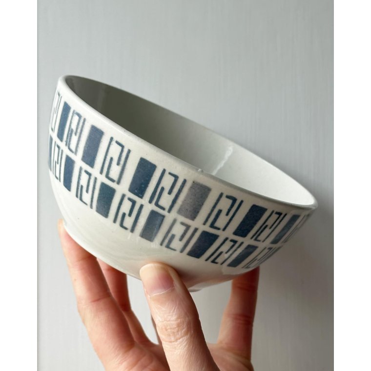 Lille Torgau fajanceskl m blgrt mnster