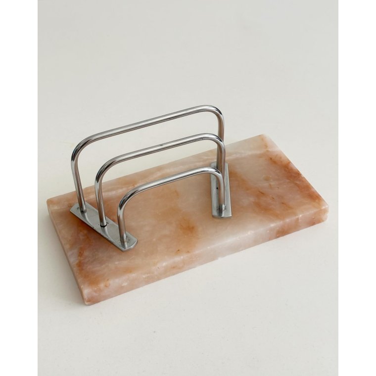 Vintage brevordner, alabast og metal