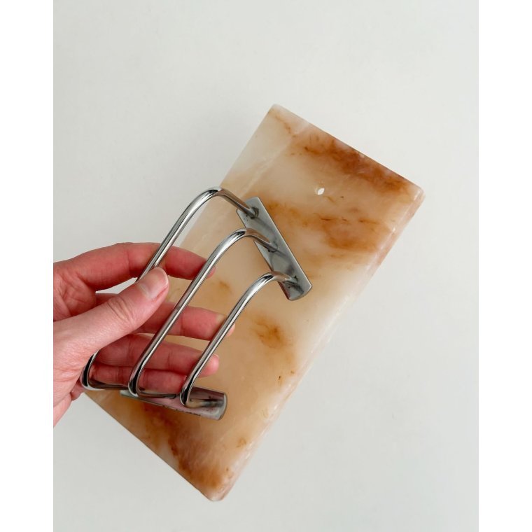 Vintage brevordner, alabast og metal