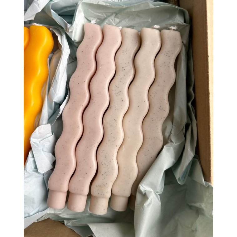 Sollys - blgelys, hndlavet bivoks, pr stk Grøn