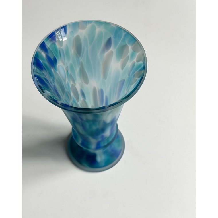 Stor glasvase, blmeleret