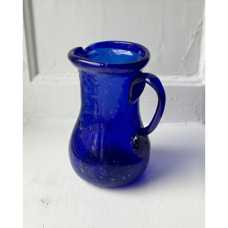 Fldekande, hndlavet, blt glas