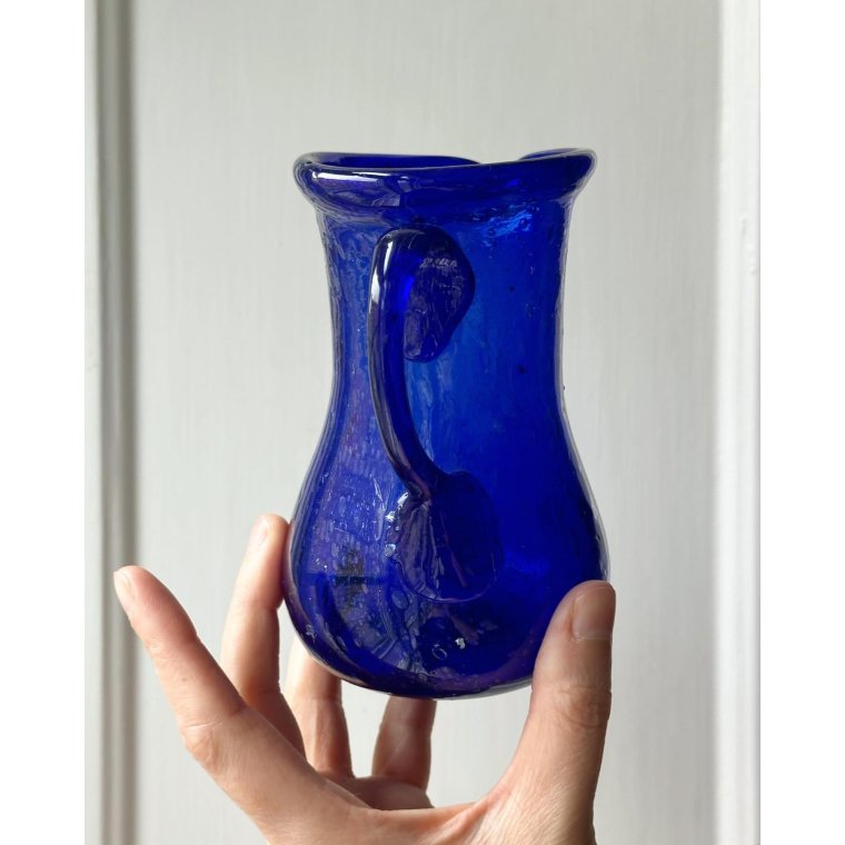 Fldekande, hndlavet, blt glas