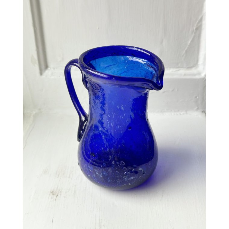 Fldekande, hndlavet, blt glas