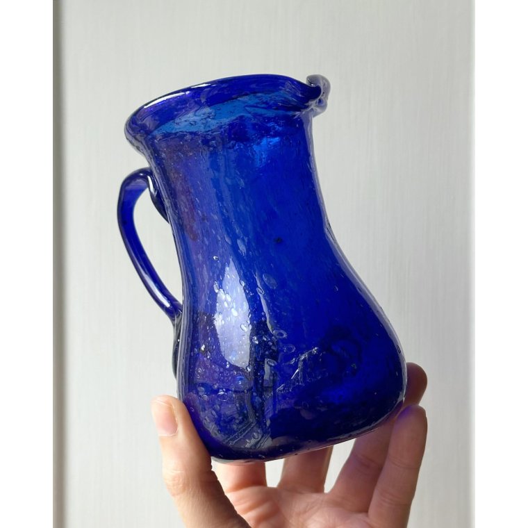 Fldekande, hndlavet, blt glas