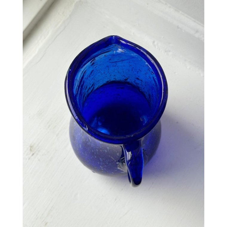 Fldekande, hndlavet, blt glas