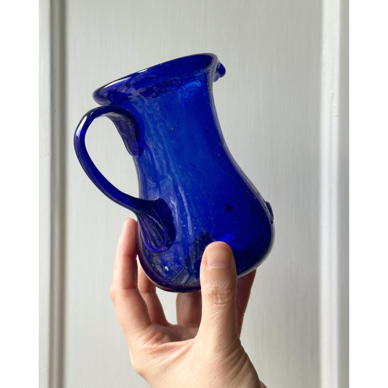 Fldekande, hndlavet, blt glas