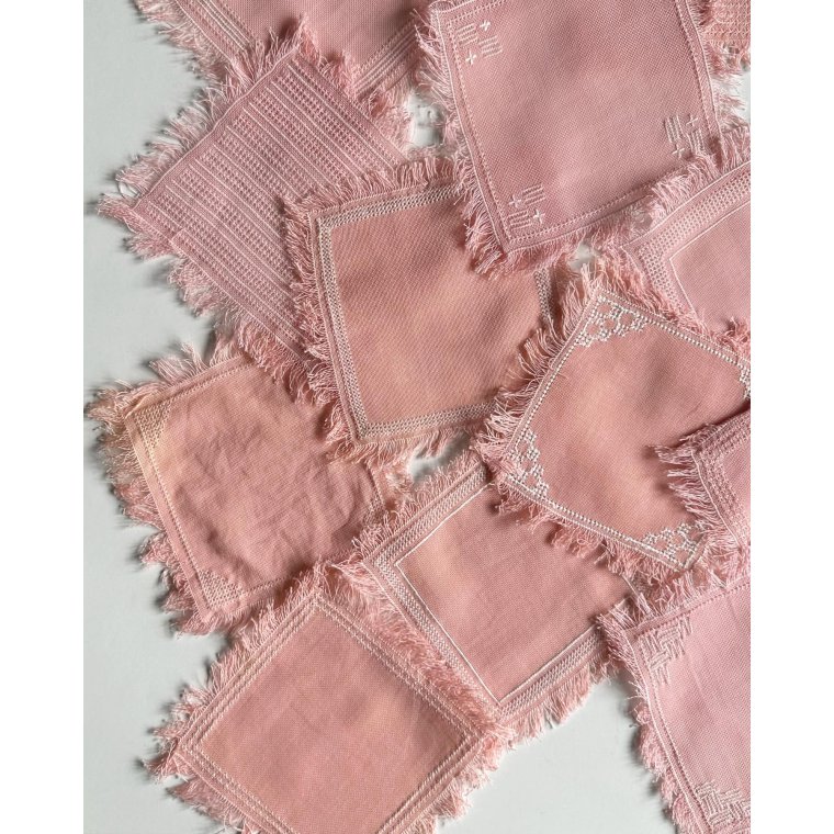 Mellemlgsservietter, hndbroderede, 12 stk samlet, NB